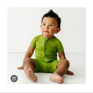 Little Sleepies Avocado Green Bamboo Shorty Size 18-24 months